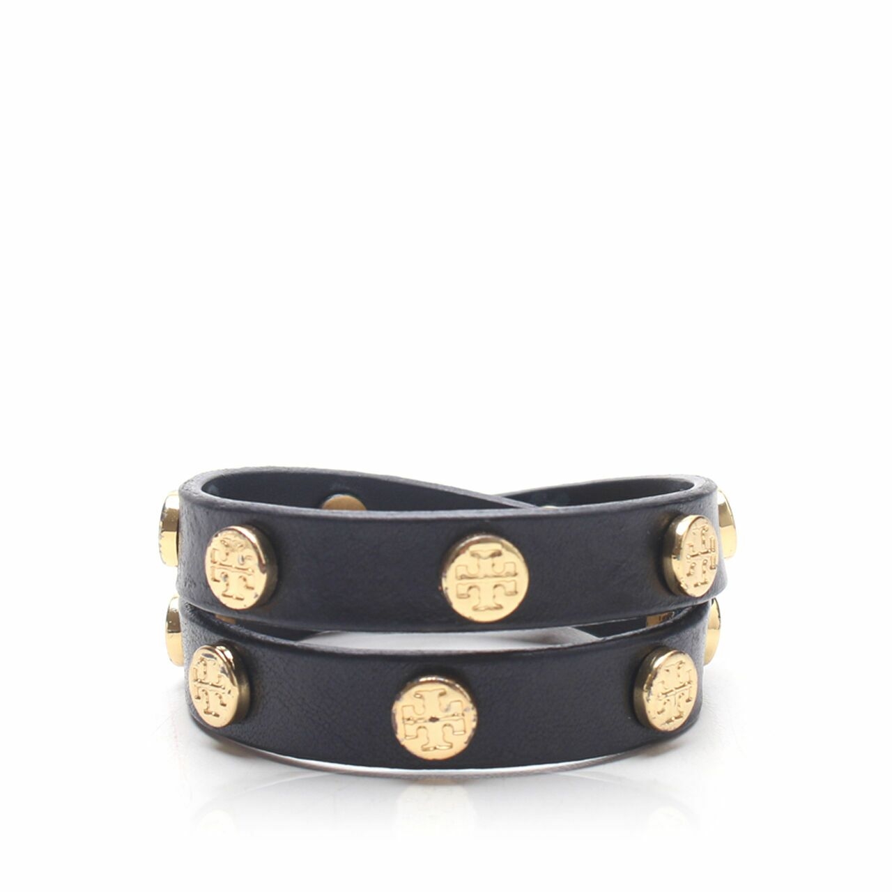 Tory Burch Double Wrap Black Bracelet