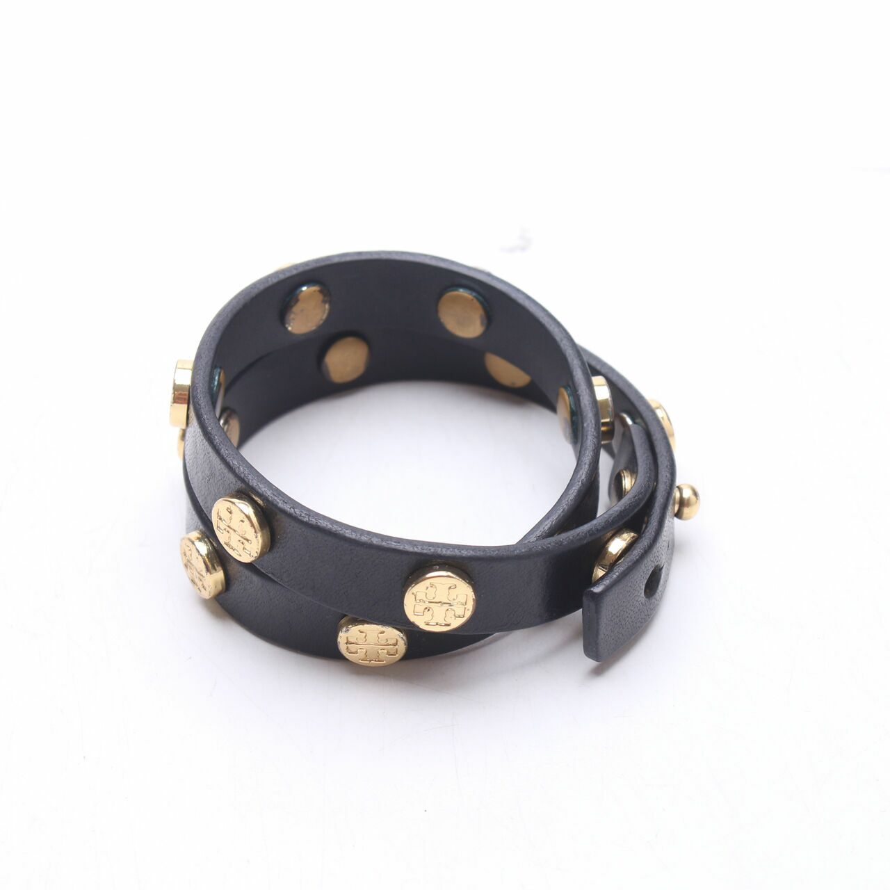 Tory Burch Double Wrap Black Bracelet