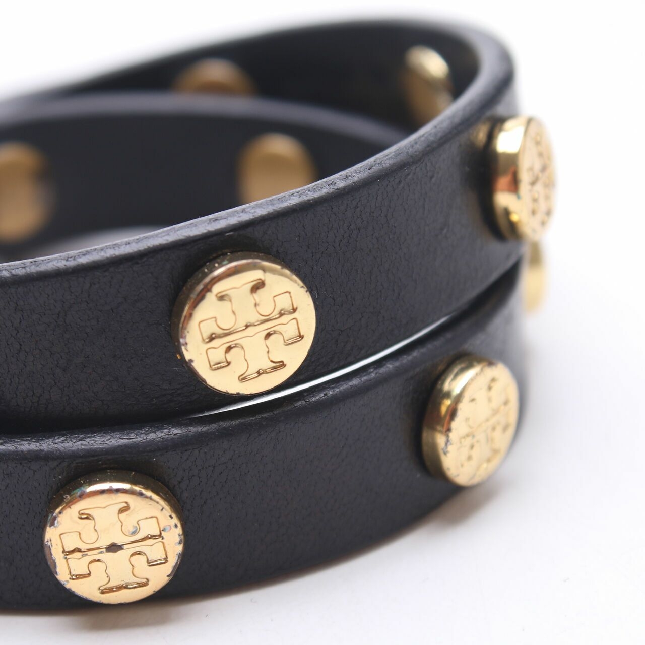 Tory Burch Double Wrap Black Bracelet