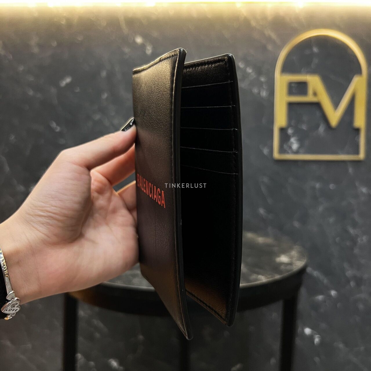 Balenciaga Bifold Black Card Holder 