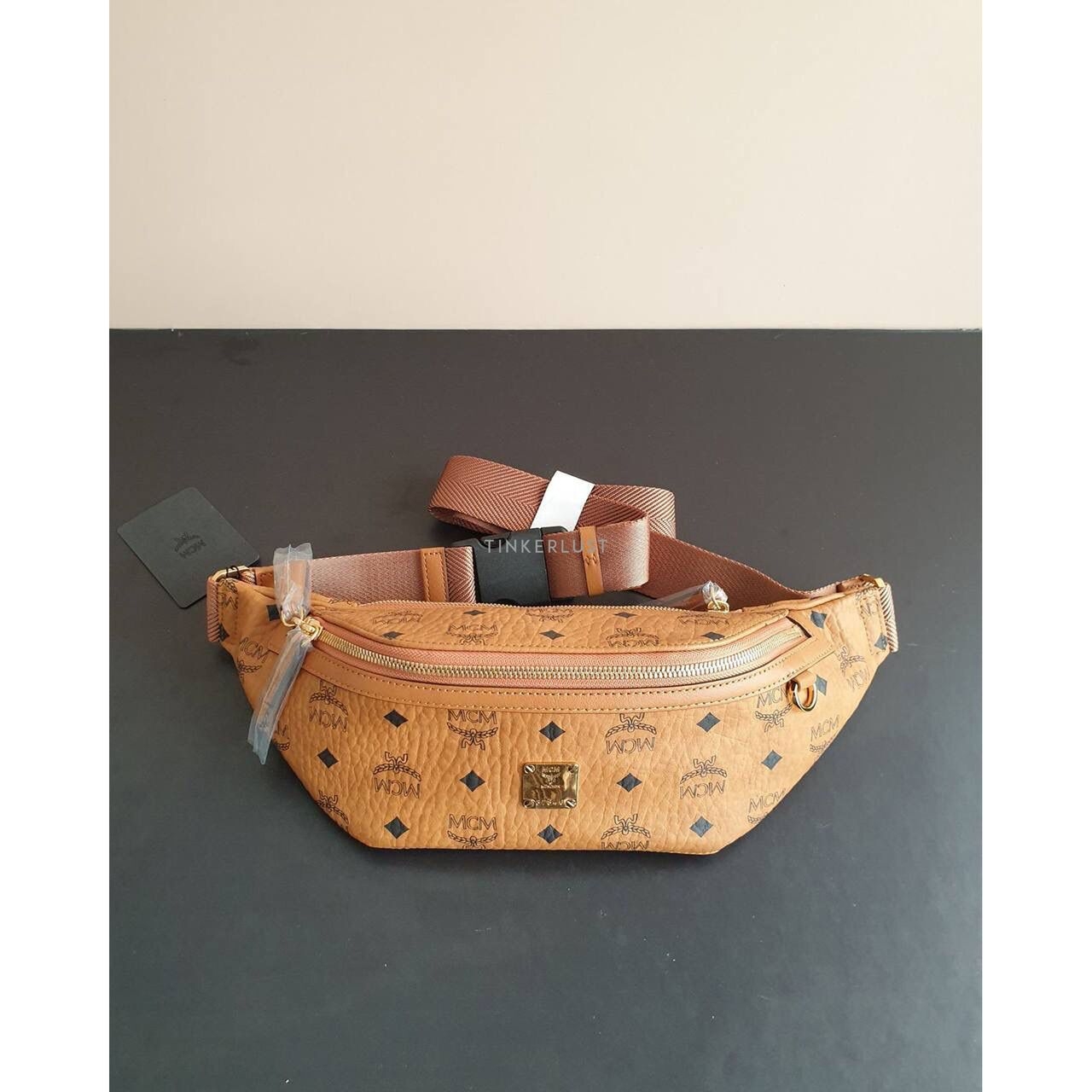 MCM Fursten Belt Bag Visetos in Cognag Medium Sling Bag