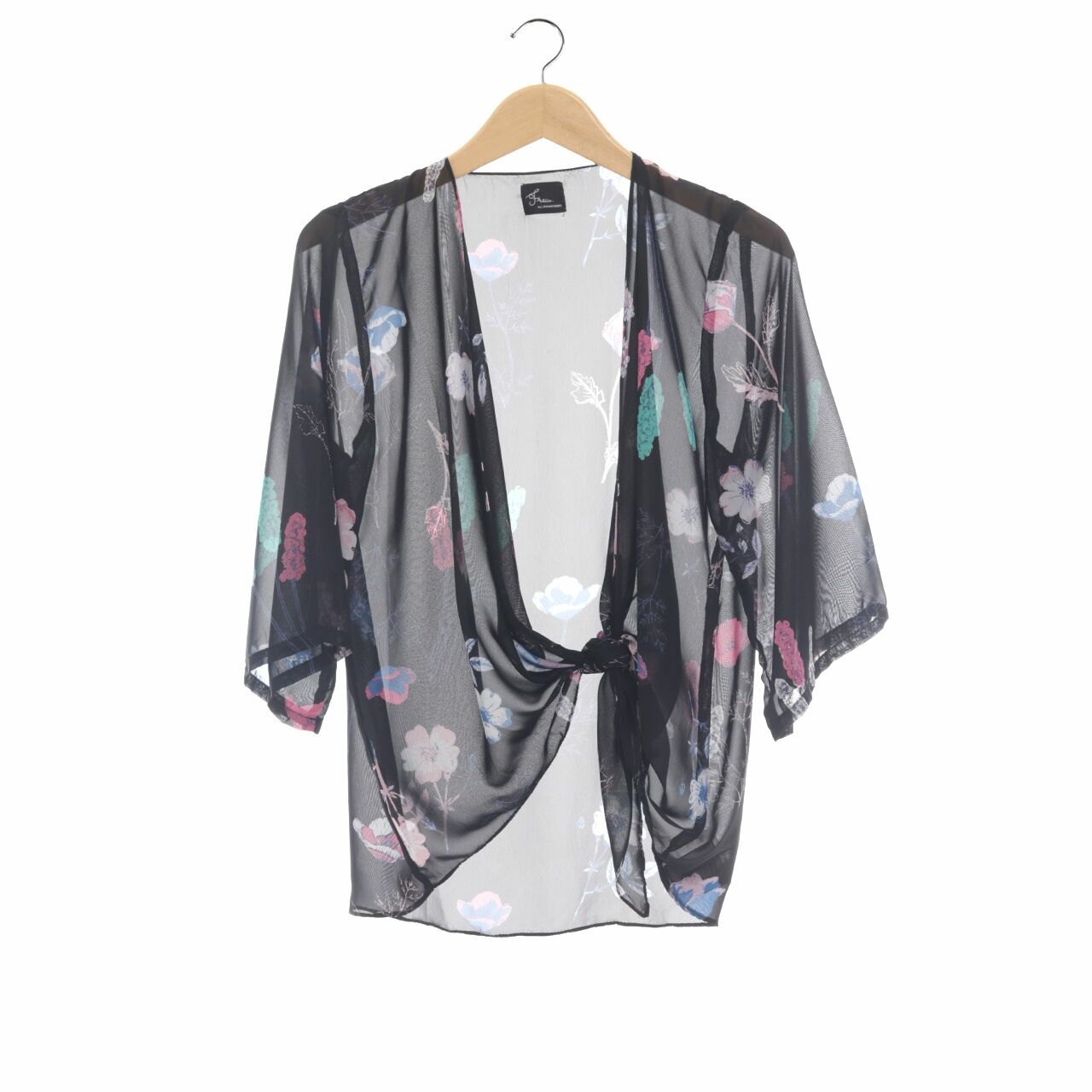 Private Collection Black Floral Wrap