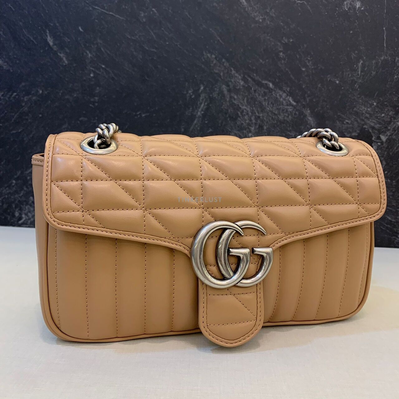 Gucci Small Marmont Aria Geometrical Nude 2022 Shoulder Bag