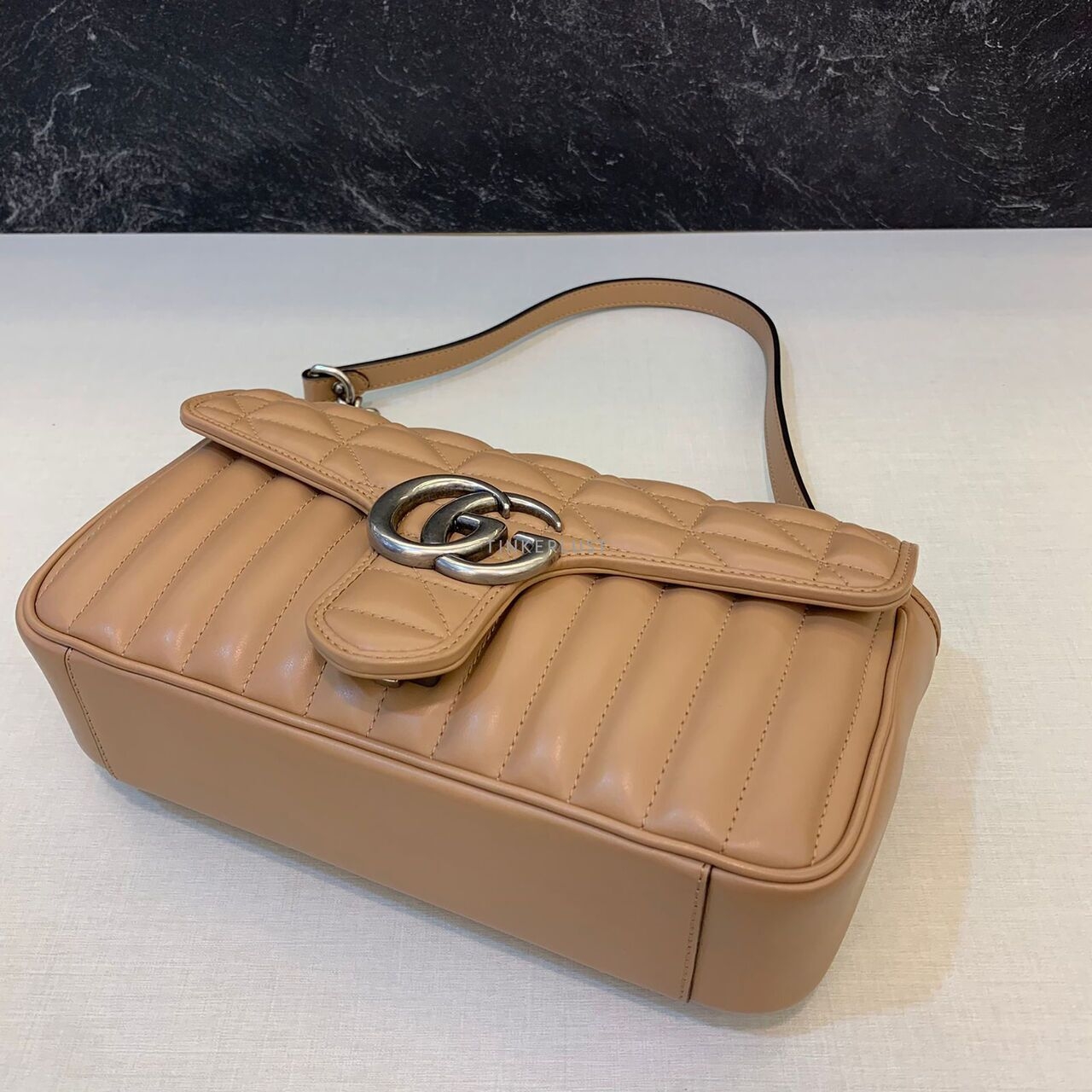 Gucci Small Marmont Aria Geometrical Nude 2022 Shoulder Bag