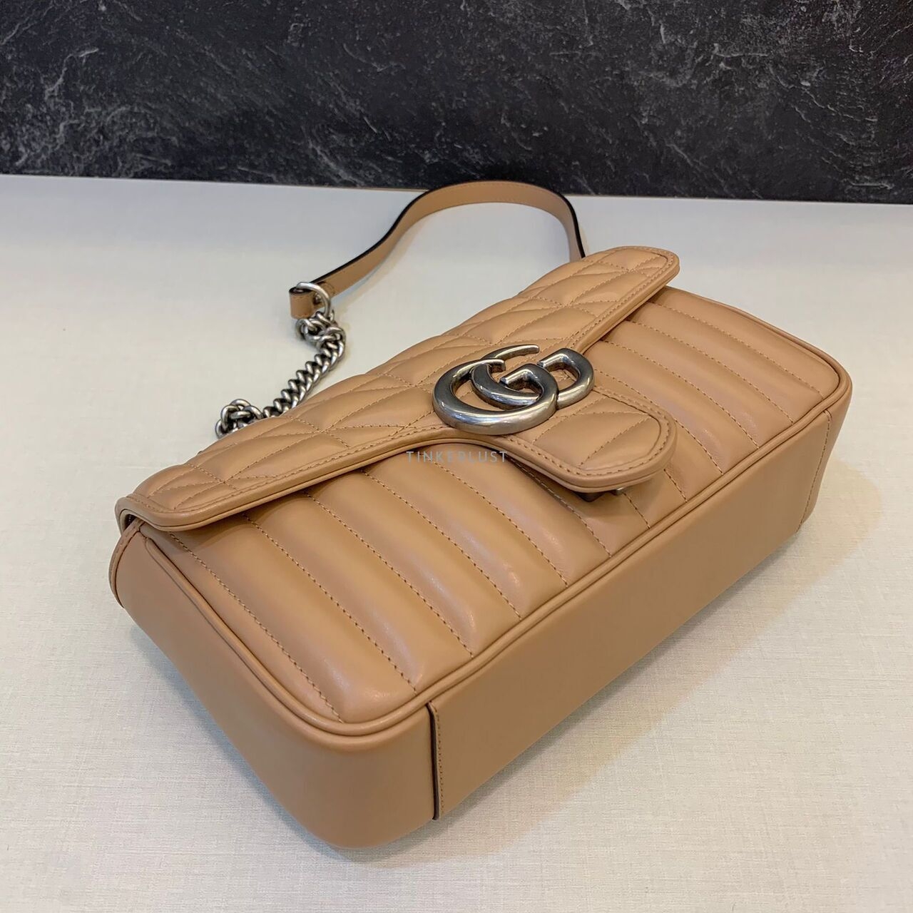 Gucci Small Marmont Aria Geometrical Nude 2022 Shoulder Bag