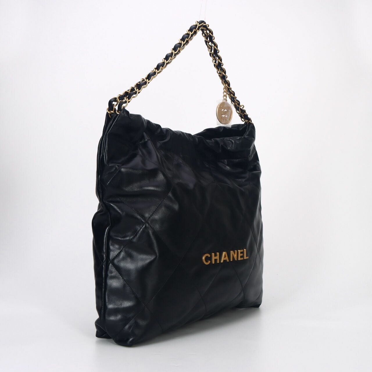 Chanel C22 Medium Black GHW Shoulder Bag