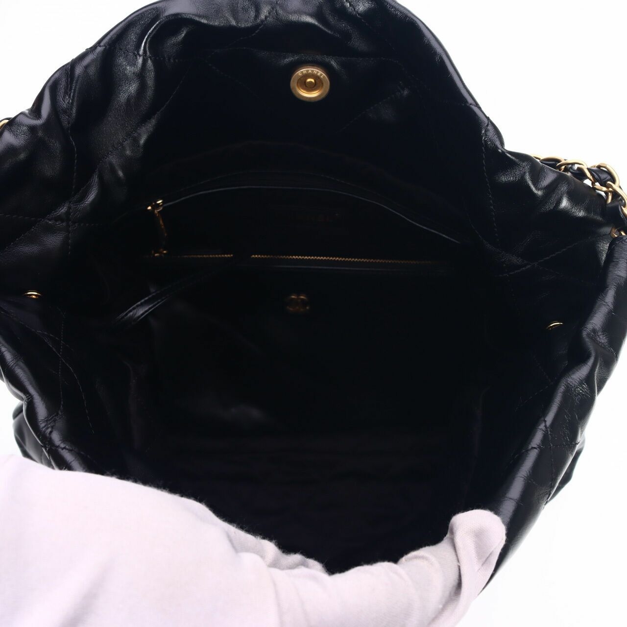 Chanel C22 Medium Black GHW Shoulder Bag