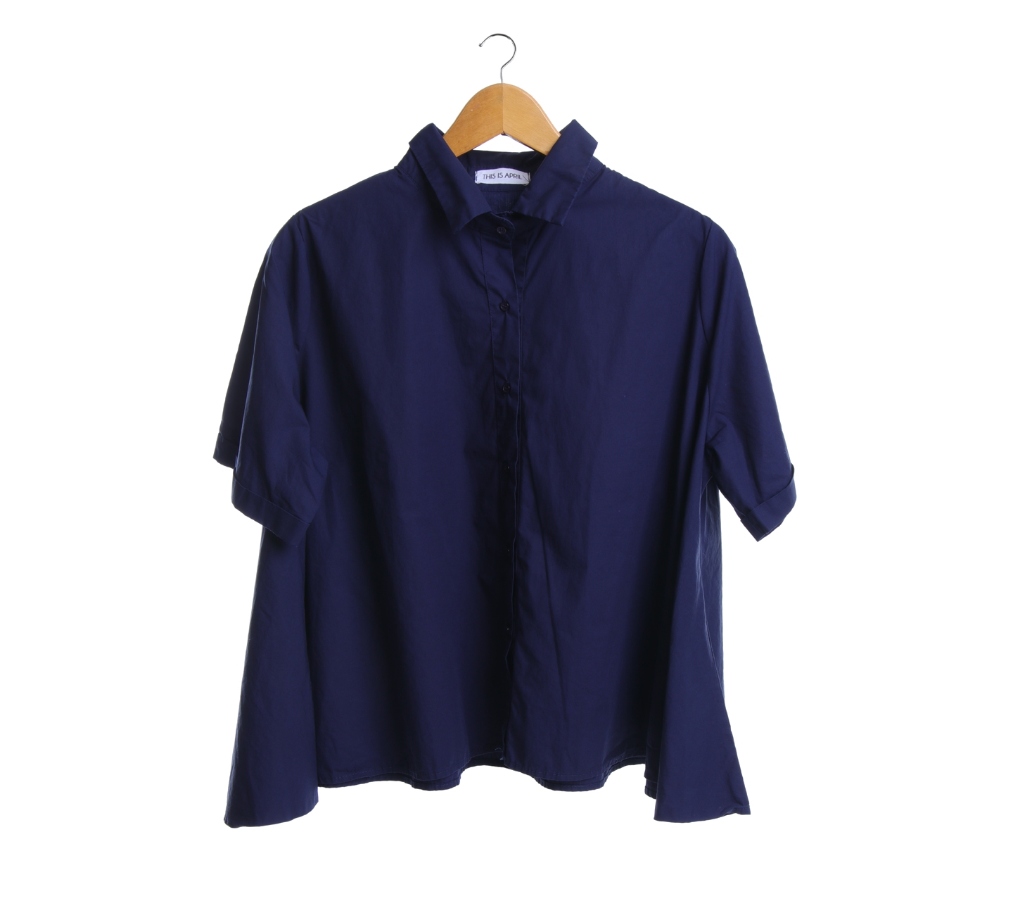 This is April Dark Blue Shirt