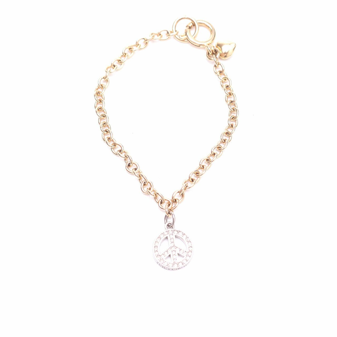 Juicy Couture Gold Peace Chain Bracelet Jewelry