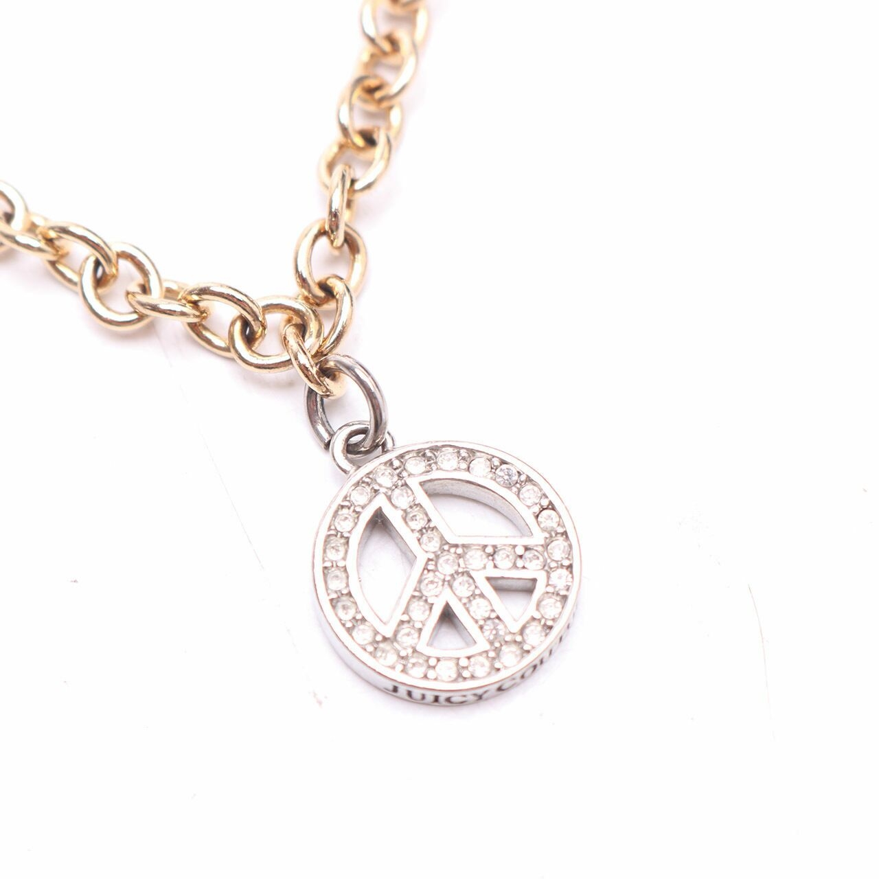 Juicy Couture Gold Peace Chain Bracelet Jewelry