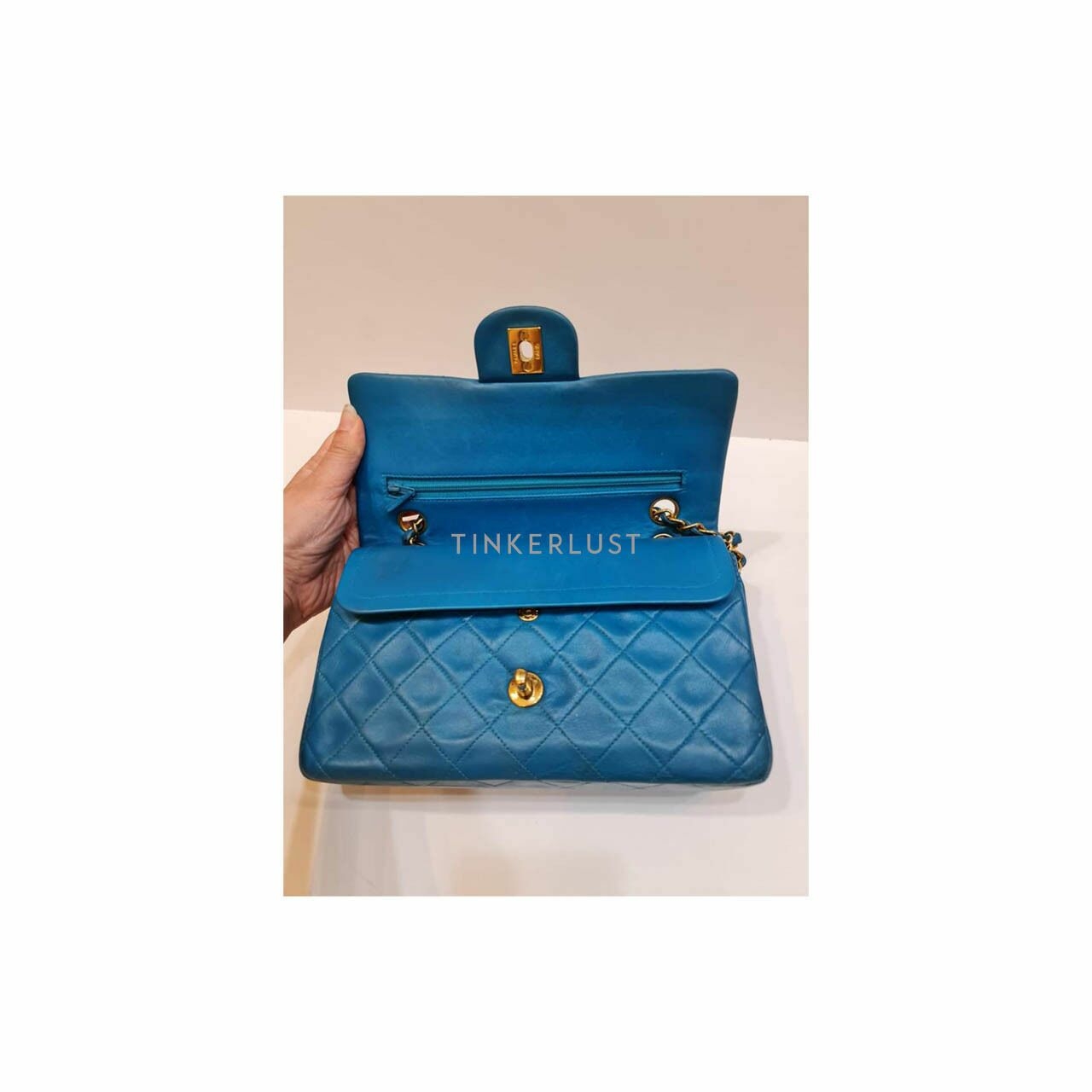 Chanel Classic Double Flap Small Turquoise GHW #4 Shoulder Bag