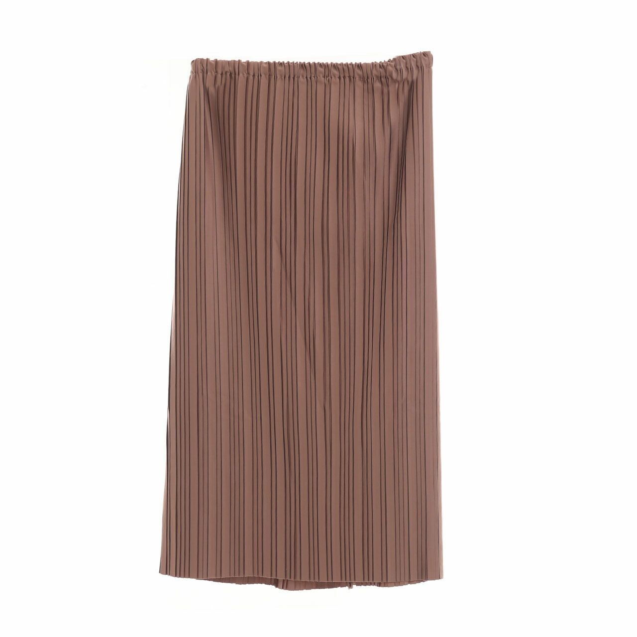 Private Collection Mocca Pleats Midi Skirt