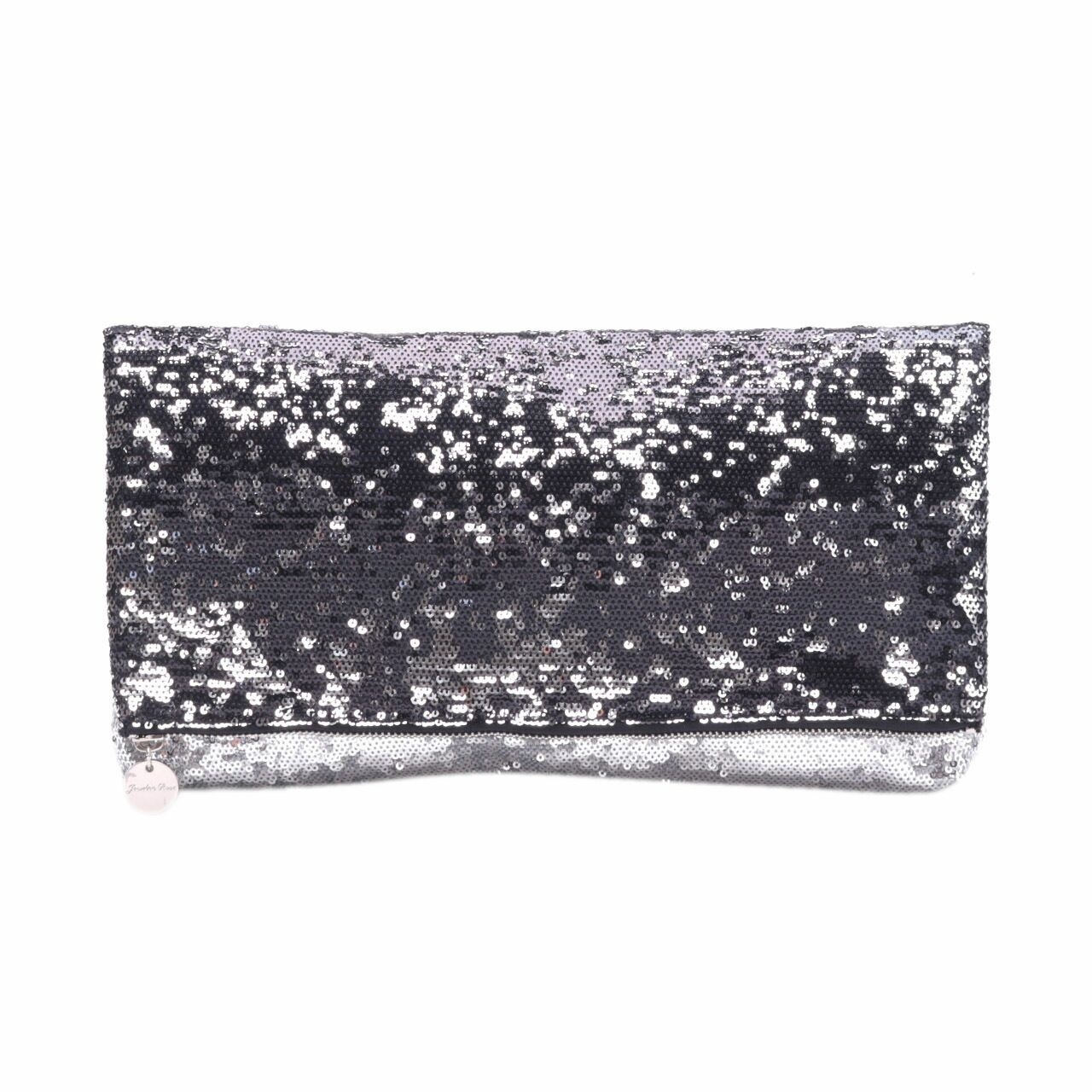 Private Collection Black Sequins Clutch