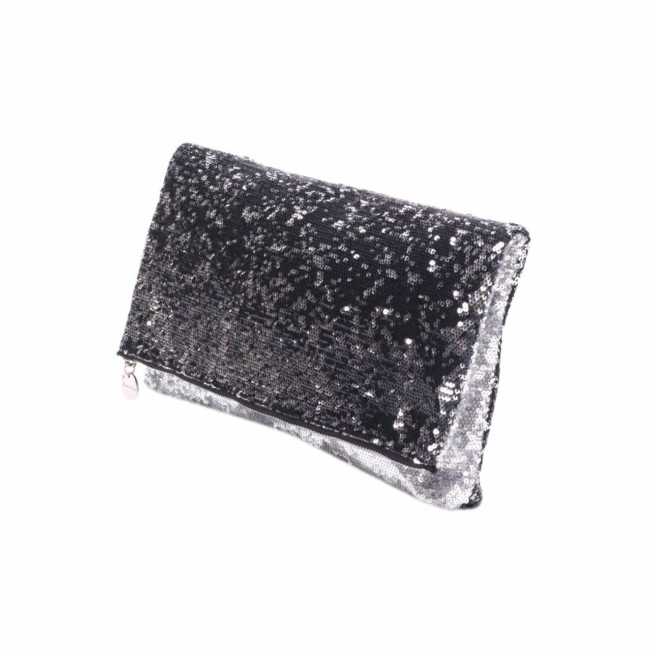 Private Collection Black Sequins Clutch