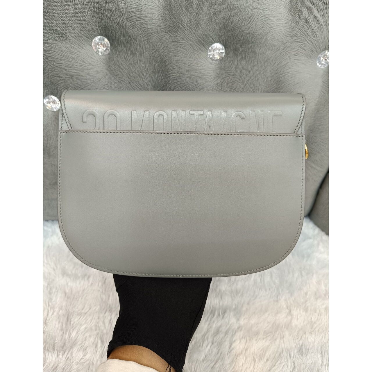 Dior Bobby Medium Grey GHW 2020 Sling Bag