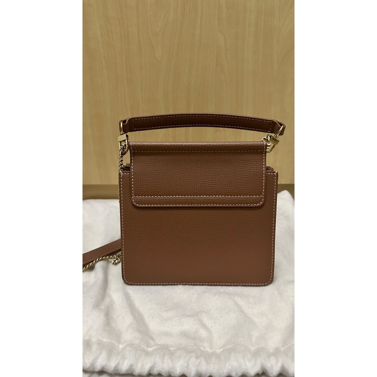 POLENE Brown Sept Mini Sling Bag