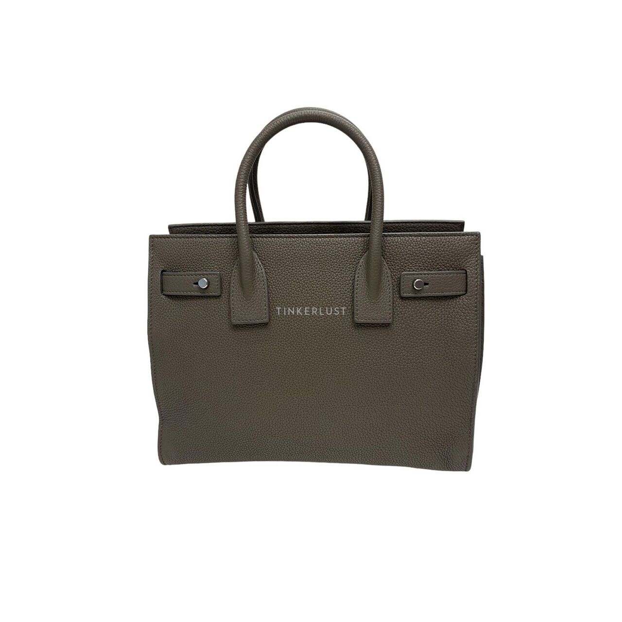 Saint Laurent Sac De Jour Baby Grey Souple Calfskin SHW Satchel