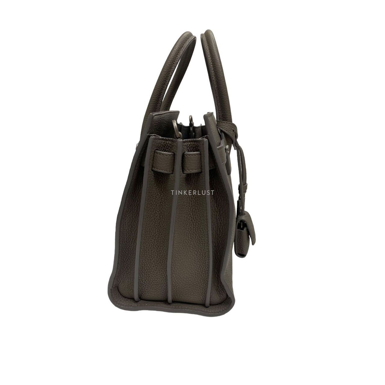 Saint Laurent Sac De Jour Baby Grey Souple Calfskin SHW Satchel