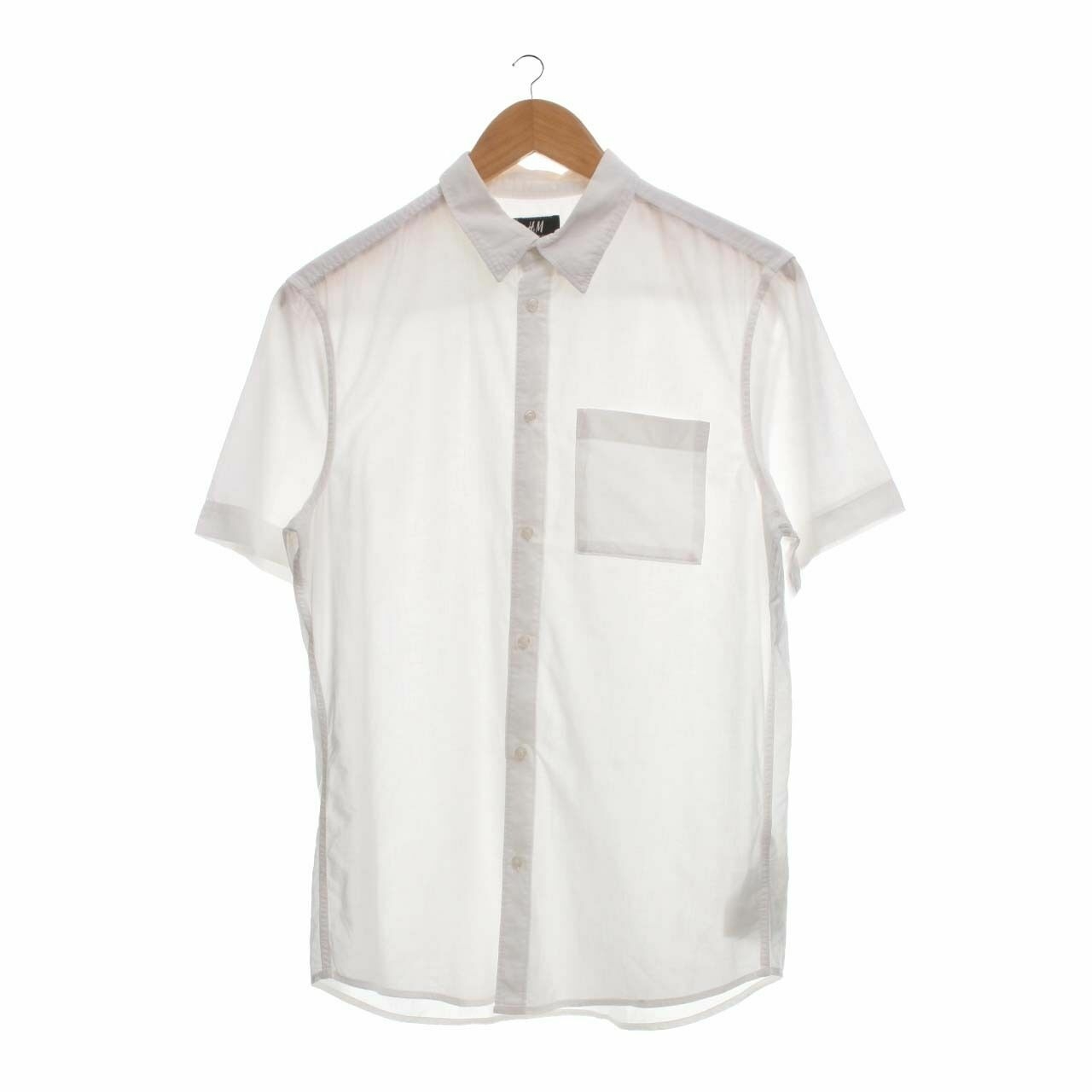 H&M White Short Sleeve Shirt