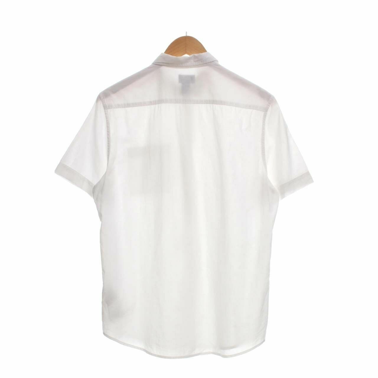 H&M White Short Sleeve Shirt