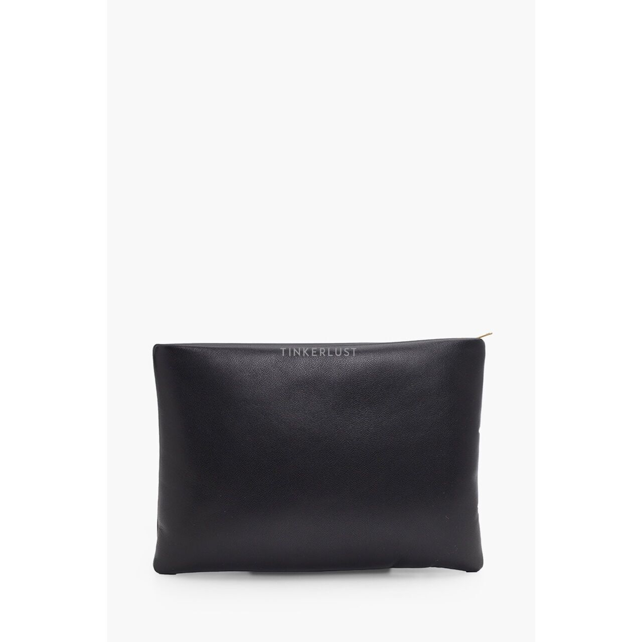 Saint Laurent Small Calypso Zip Pouch in Black Lambskin