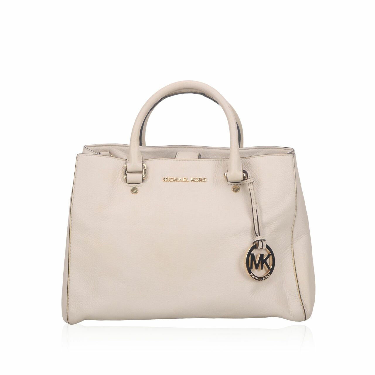 Michael Kors Bedford Broken White Satchel Bag