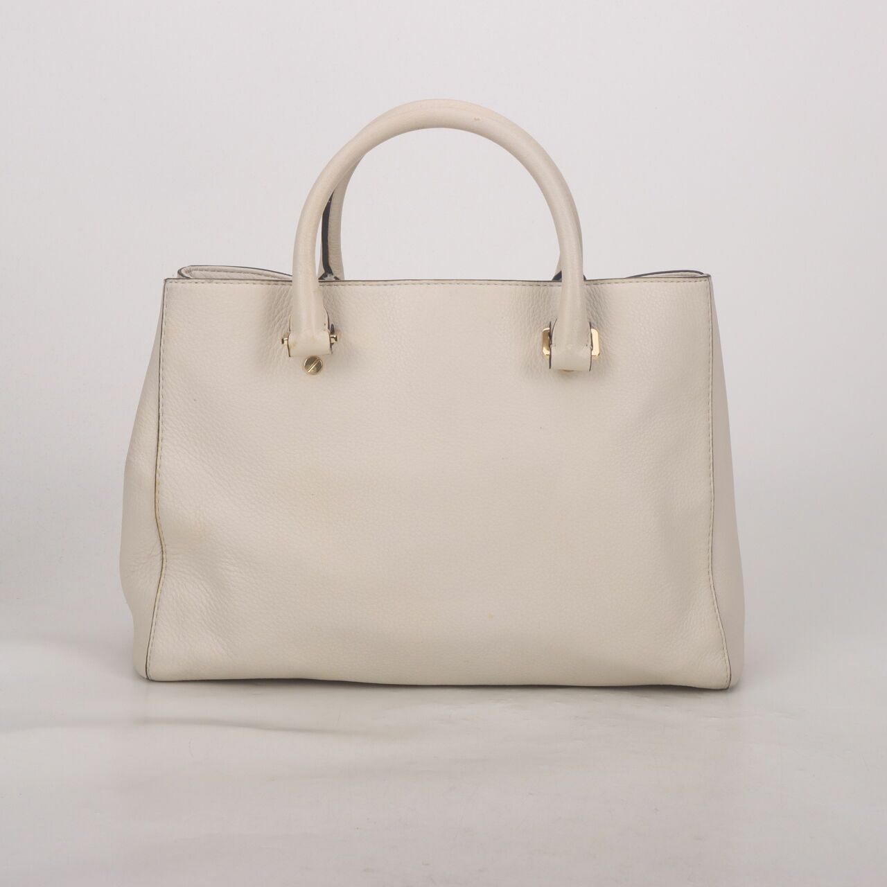 Michael Kors Bedford Broken White Satchel Bag