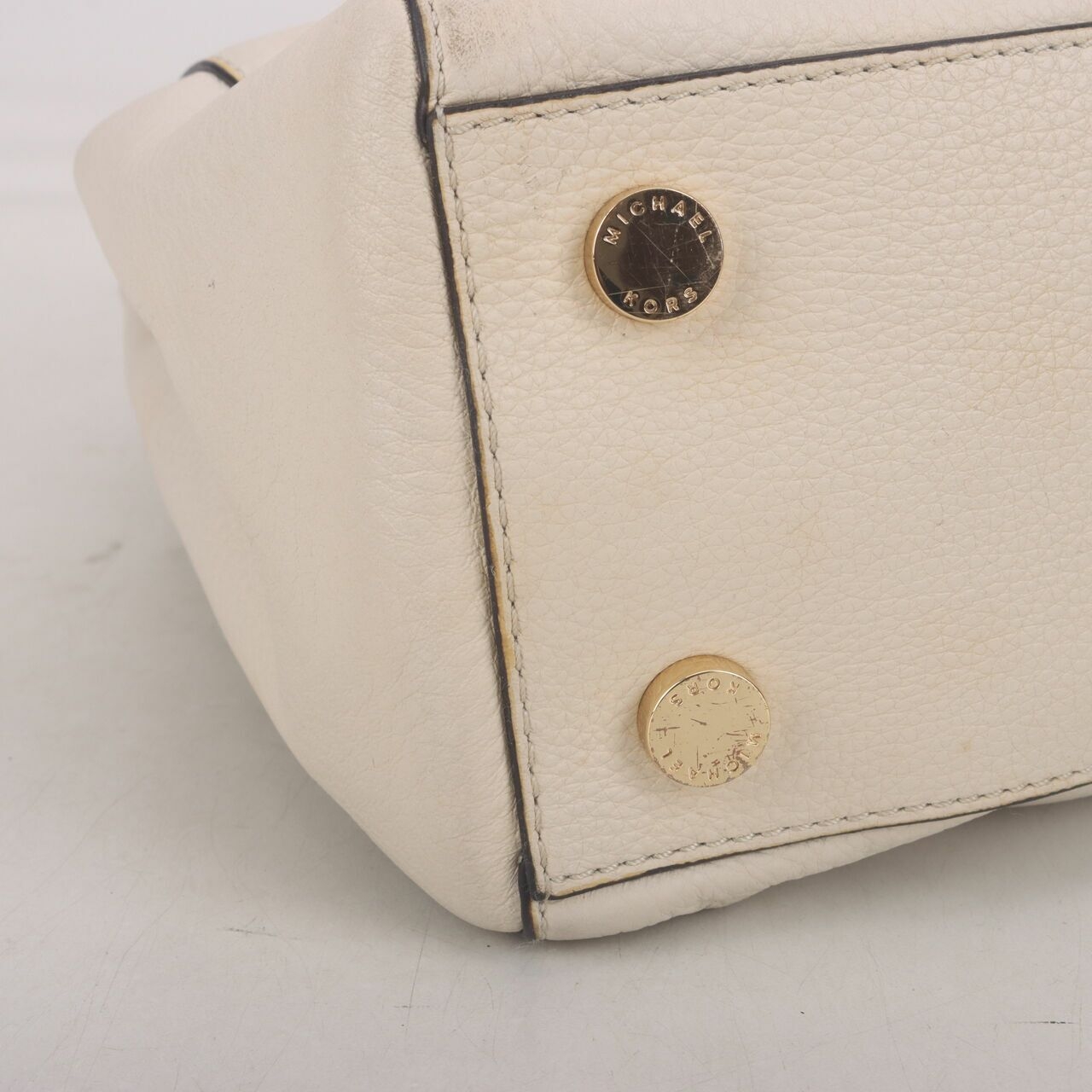 Michael Kors Bedford Broken White Satchel Bag