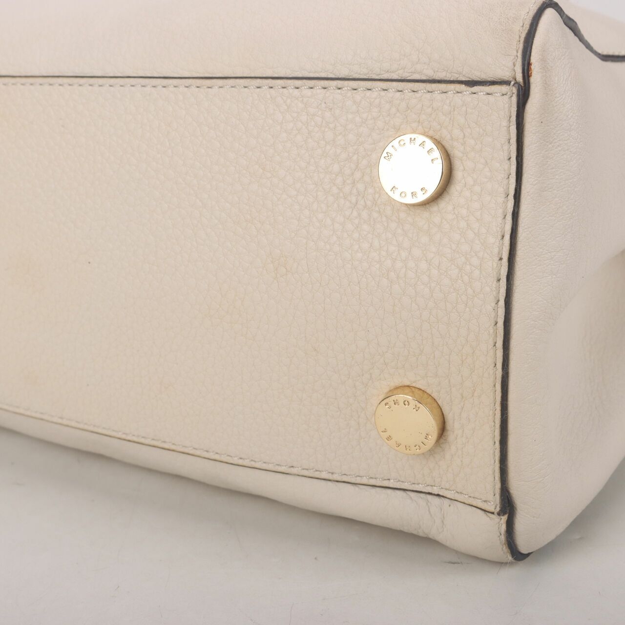 Michael Kors Bedford Broken White Satchel Bag