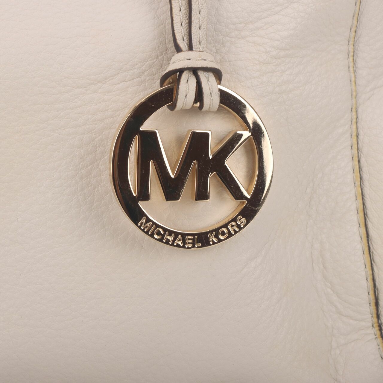 Michael Kors Bedford Broken White Satchel Bag