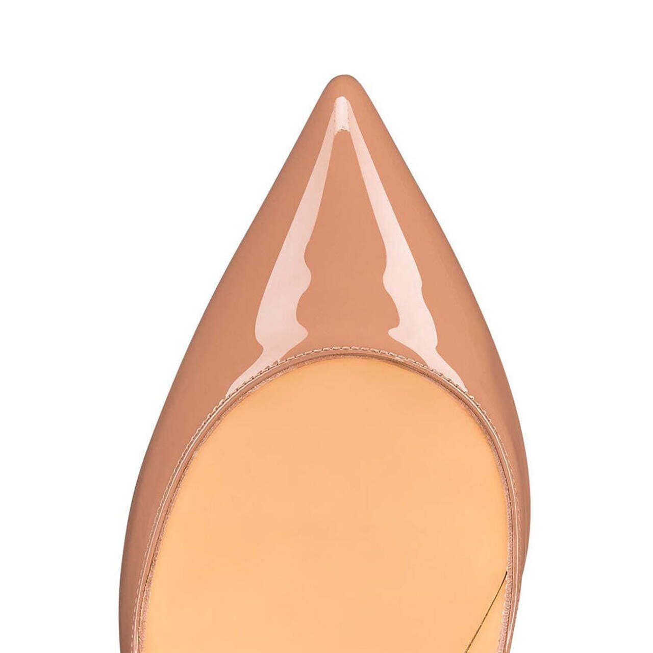 Christian Louboutin Hot Chick 100 Patent Leather Pumps Nude