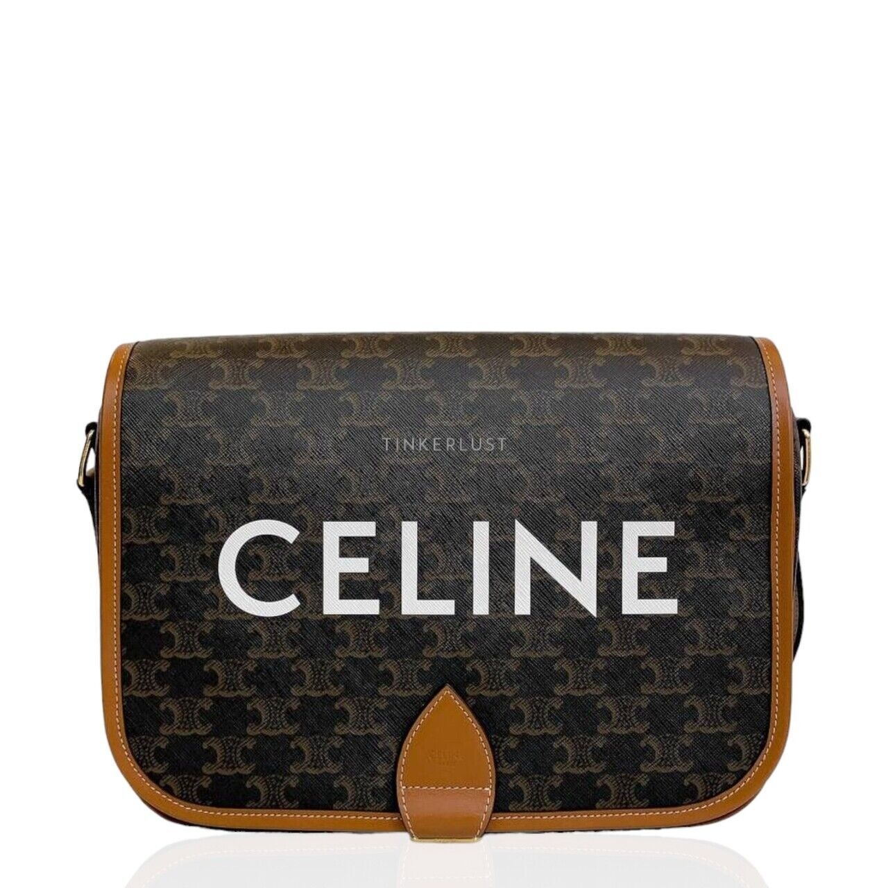 Celine Messenger Folco Bag in Triomphe Canvas 2020 Sling Bag