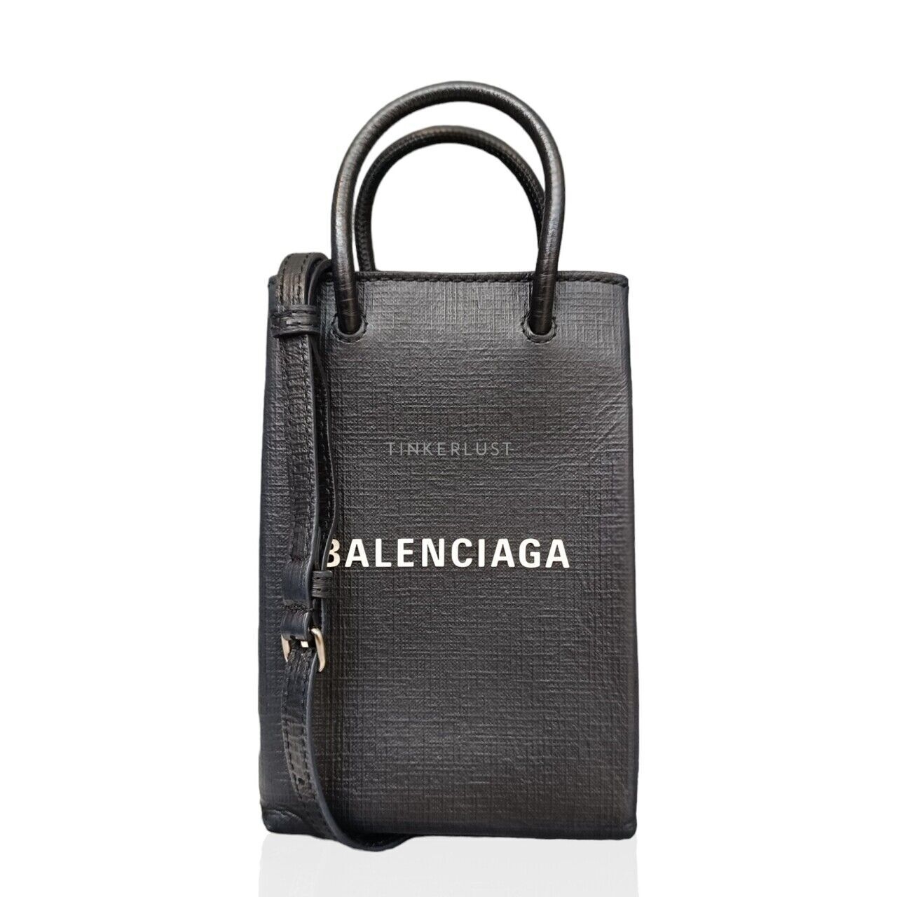 Balenciaga Shopping Phone Holder Black #T 2021 Satchel Bag