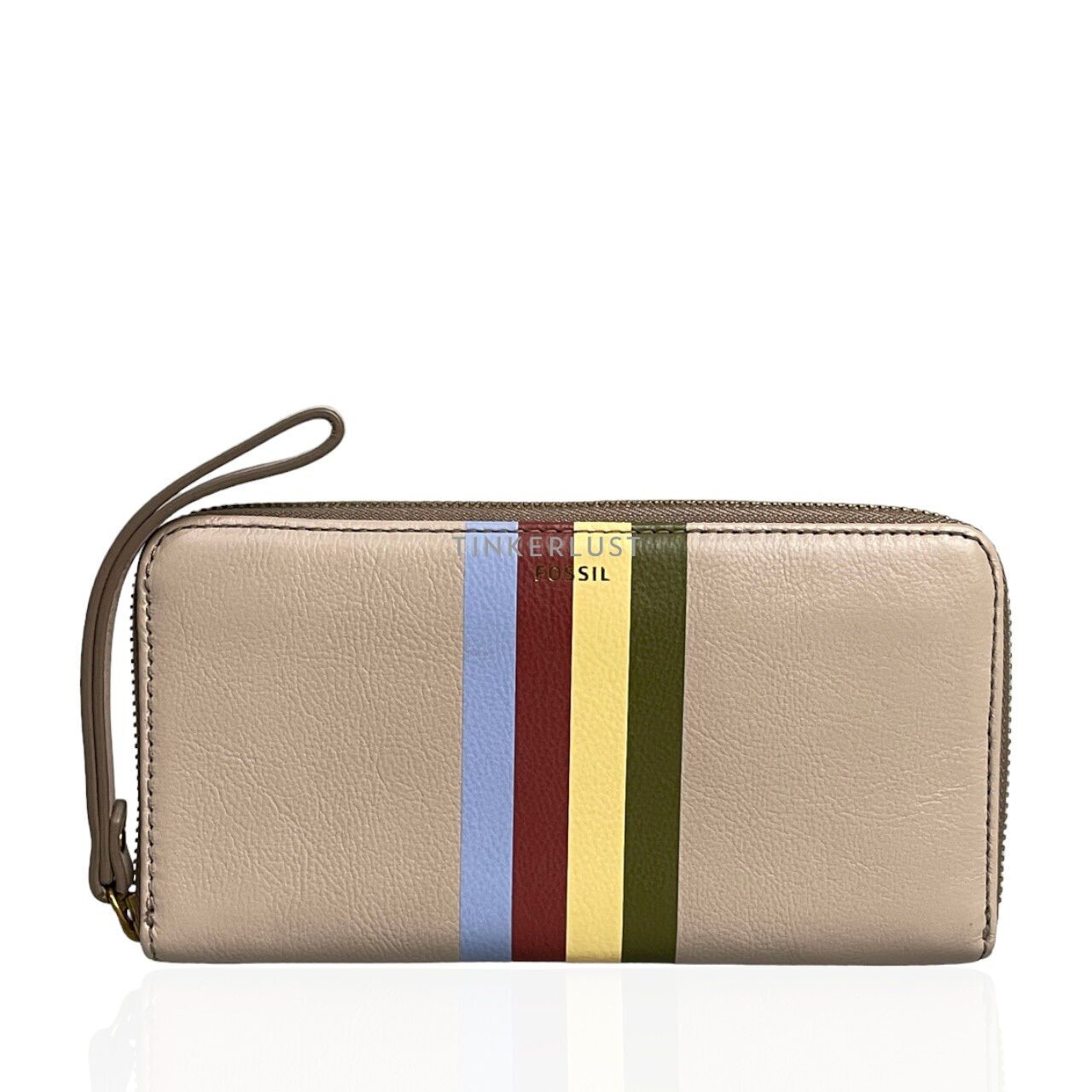 Fossil SWL2642079 Jori Zip Clutch Grey Stripes Wallet