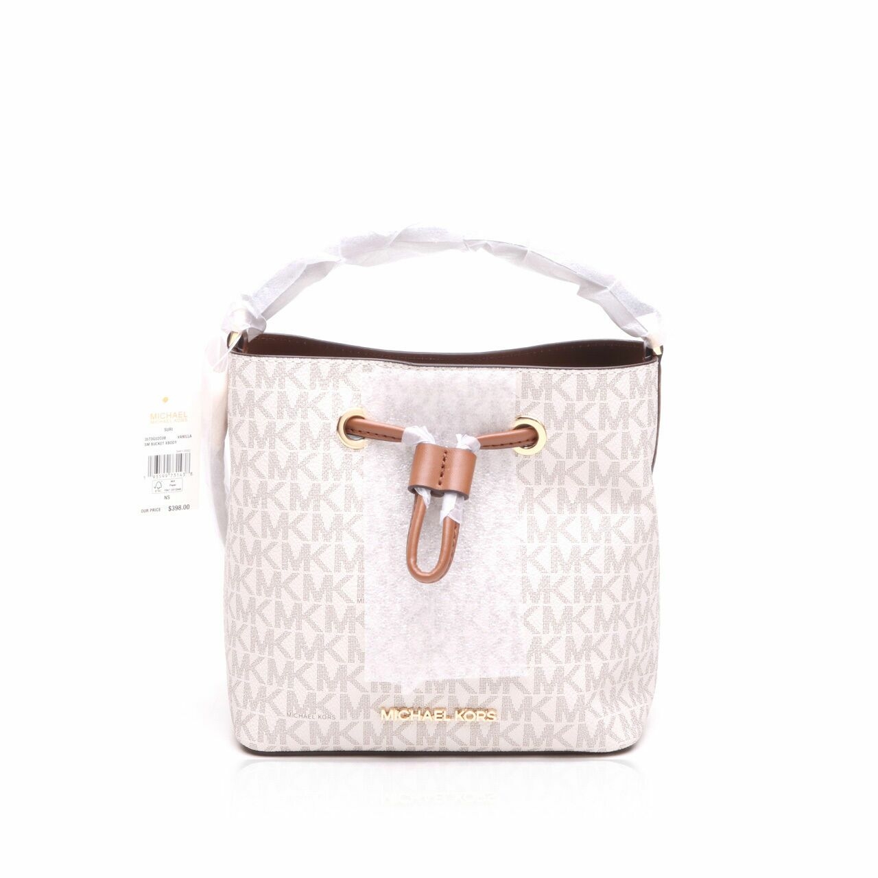 Michael Kors Small Suri Bucket Signature Vanilla Satchel