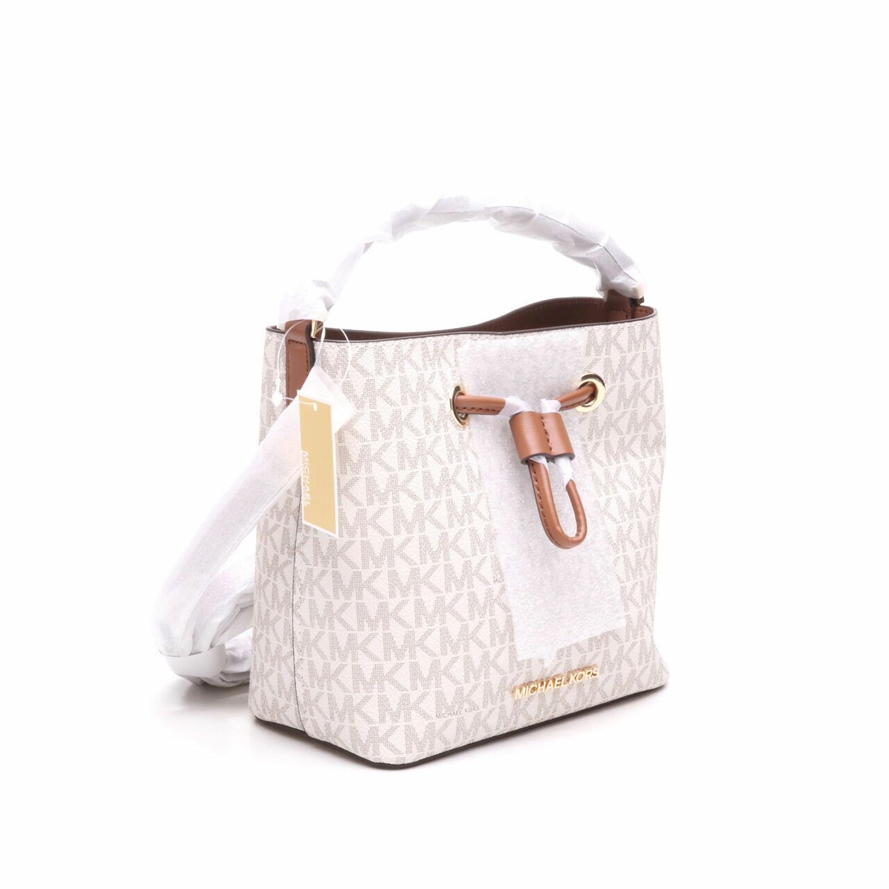 Michael Kors Small Suri Bucket Signature Vanilla Satchel