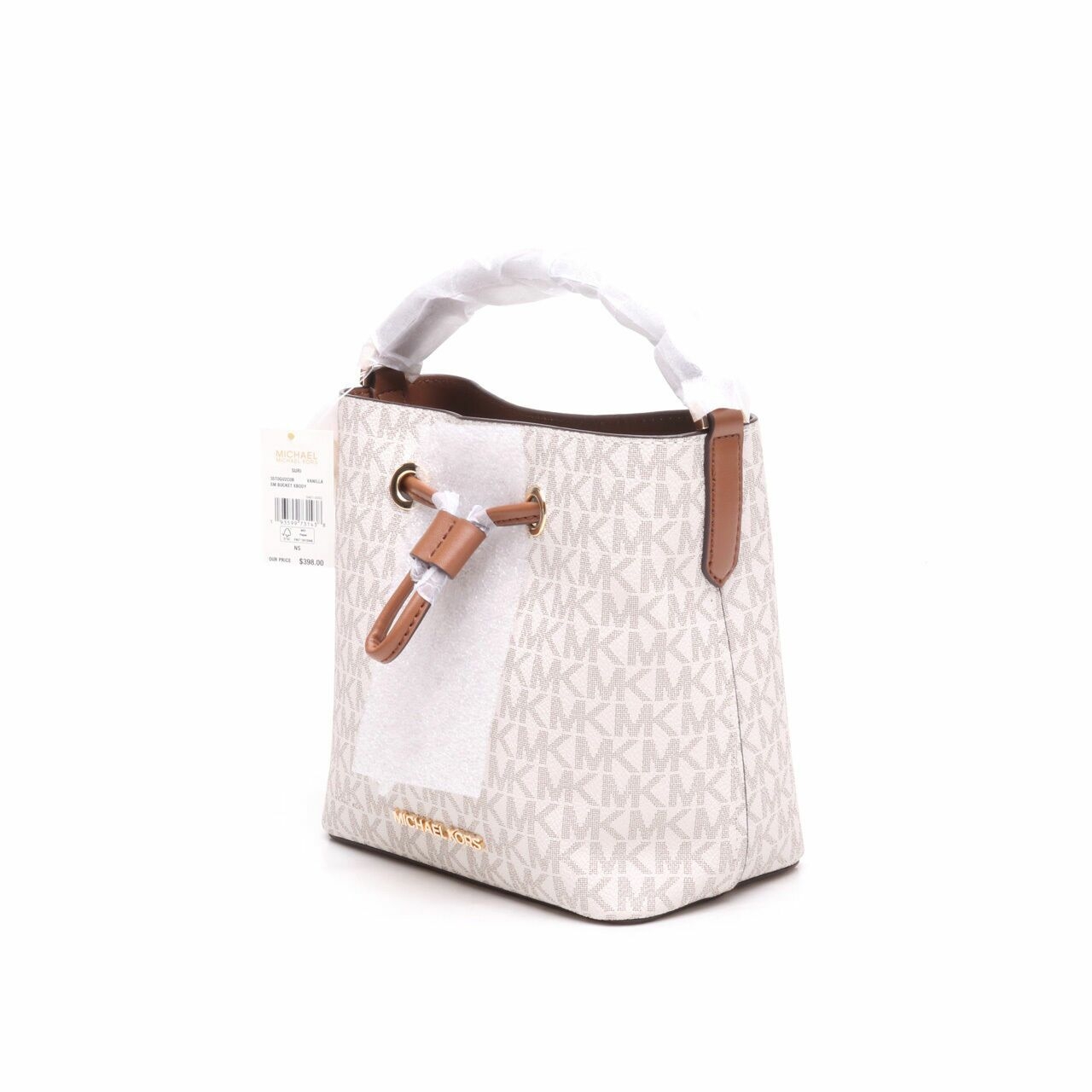 Michael Kors Small Suri Bucket Signature Vanilla Satchel