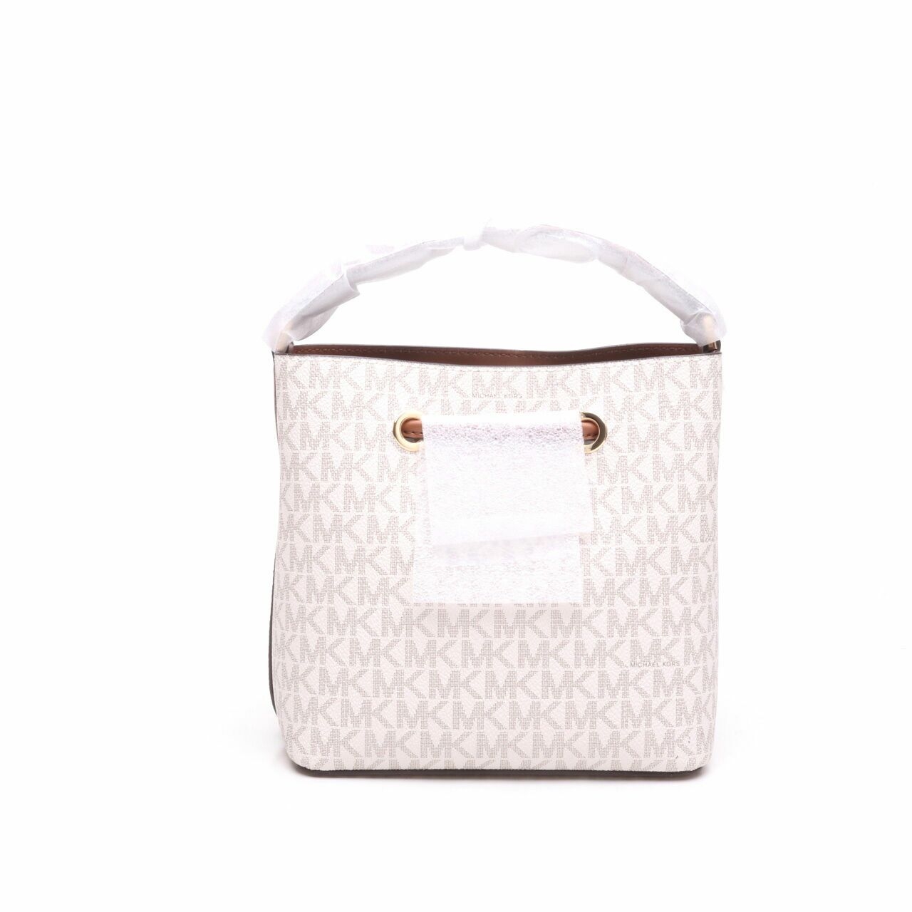 Michael Kors Small Suri Bucket Signature Vanilla Satchel