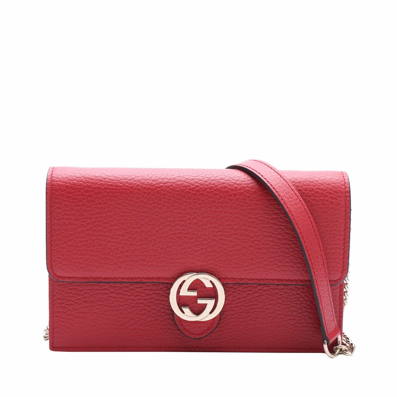 Gucci Interlocking Red Clutch