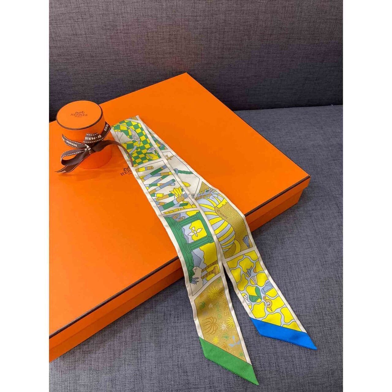 Hermes Twilly Factory Suite Silk Scarf