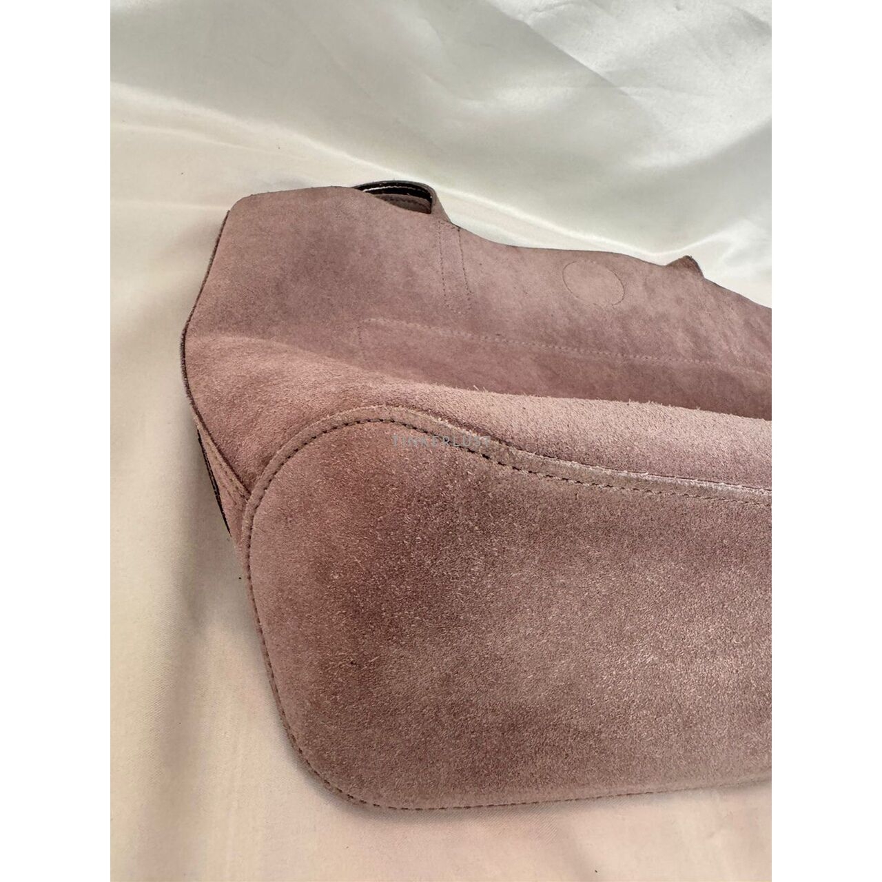 Longchamp Donna Grey Suede Totebag