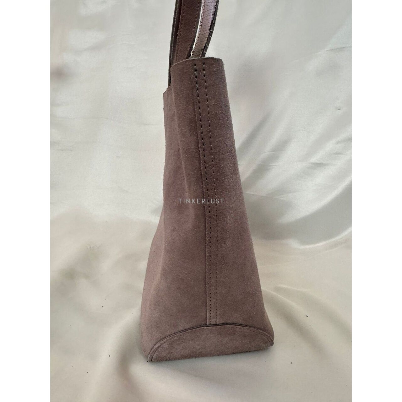 Longchamp Donna Grey Suede Totebag