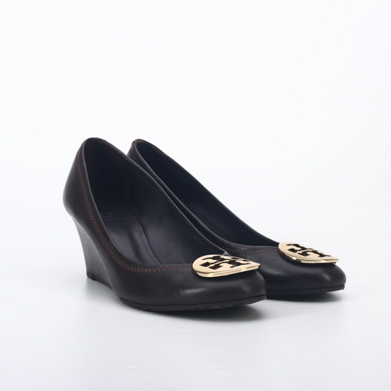 Tory Burch Dark Brown Wedges