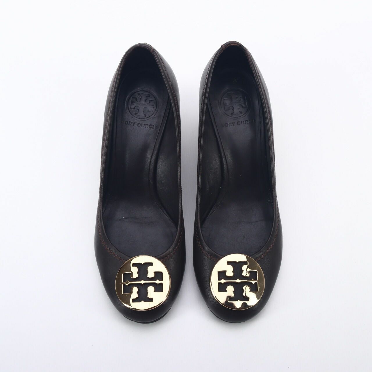 Tory Burch Dark Brown Wedges