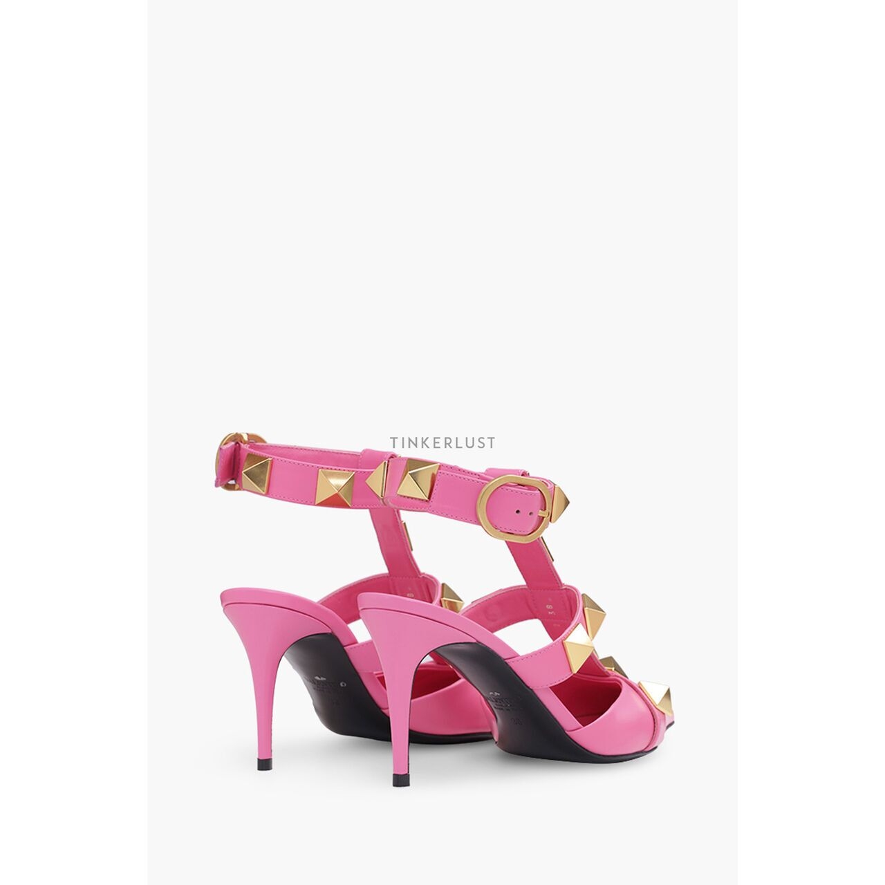 Valentino Garavani Roman Stud Pumps 80mm Calf with Cage in Pink Heels