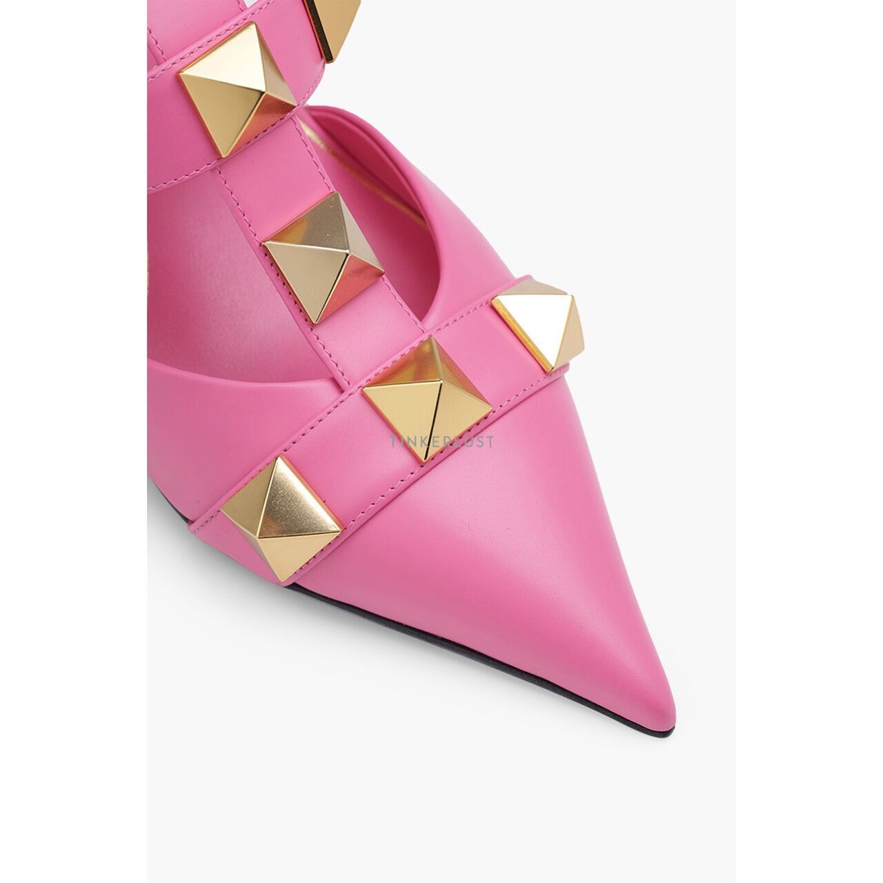 Valentino Garavani Roman Stud Pumps 80mm Calf with Cage in Pink Heels