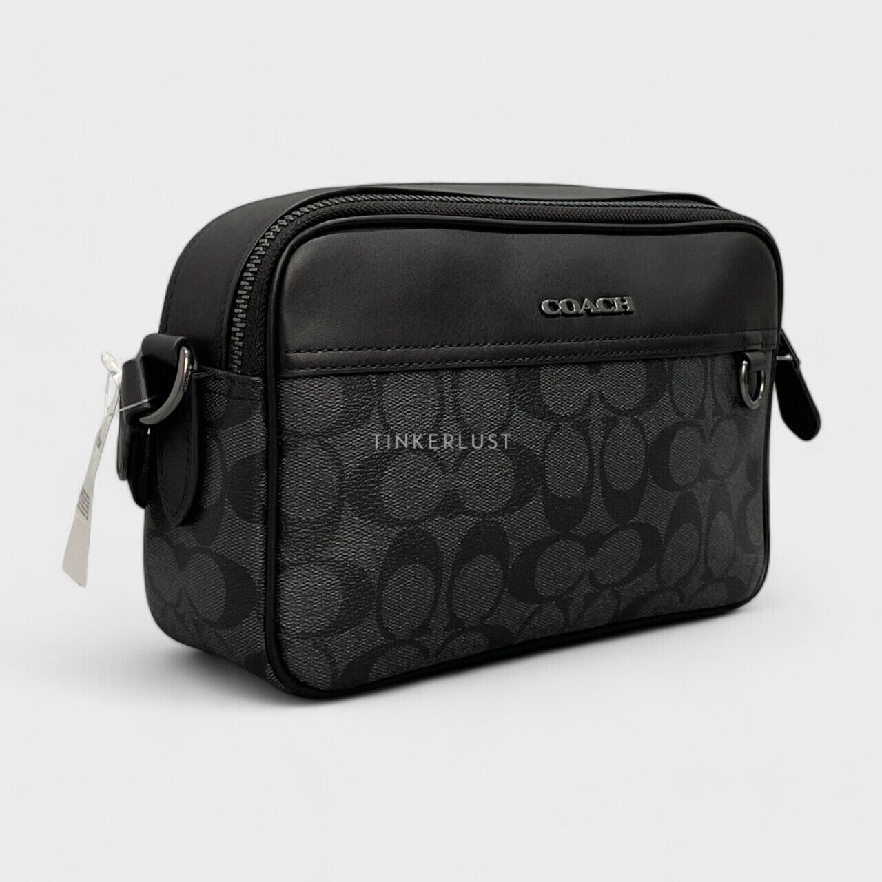 Coach C4149 Signature Graham Charcoal Black Sling Bag