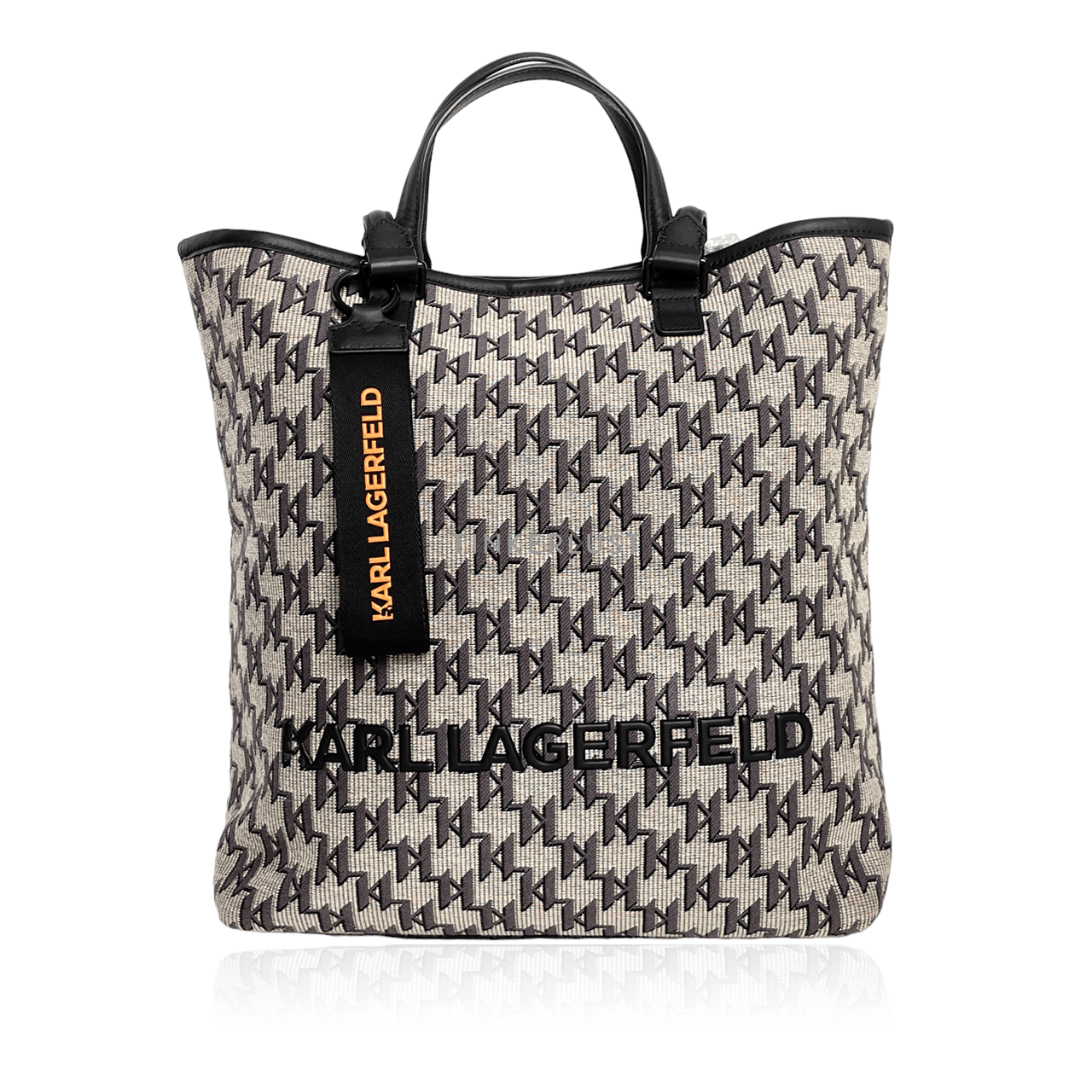 Karl Lagerfeld Logo Jacquard Monogram Shopping Bag
