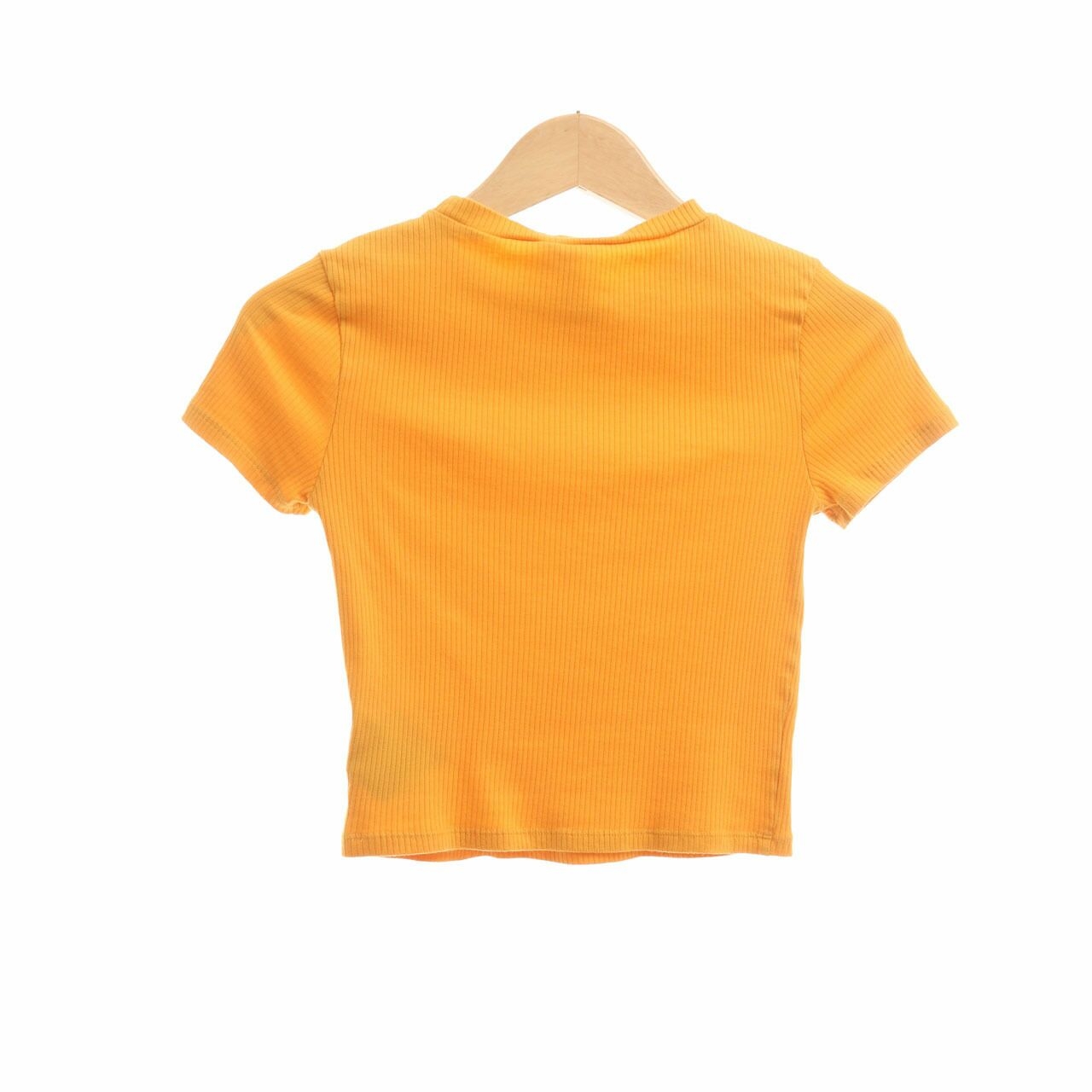 H&M Mustard Crop T-Shirt