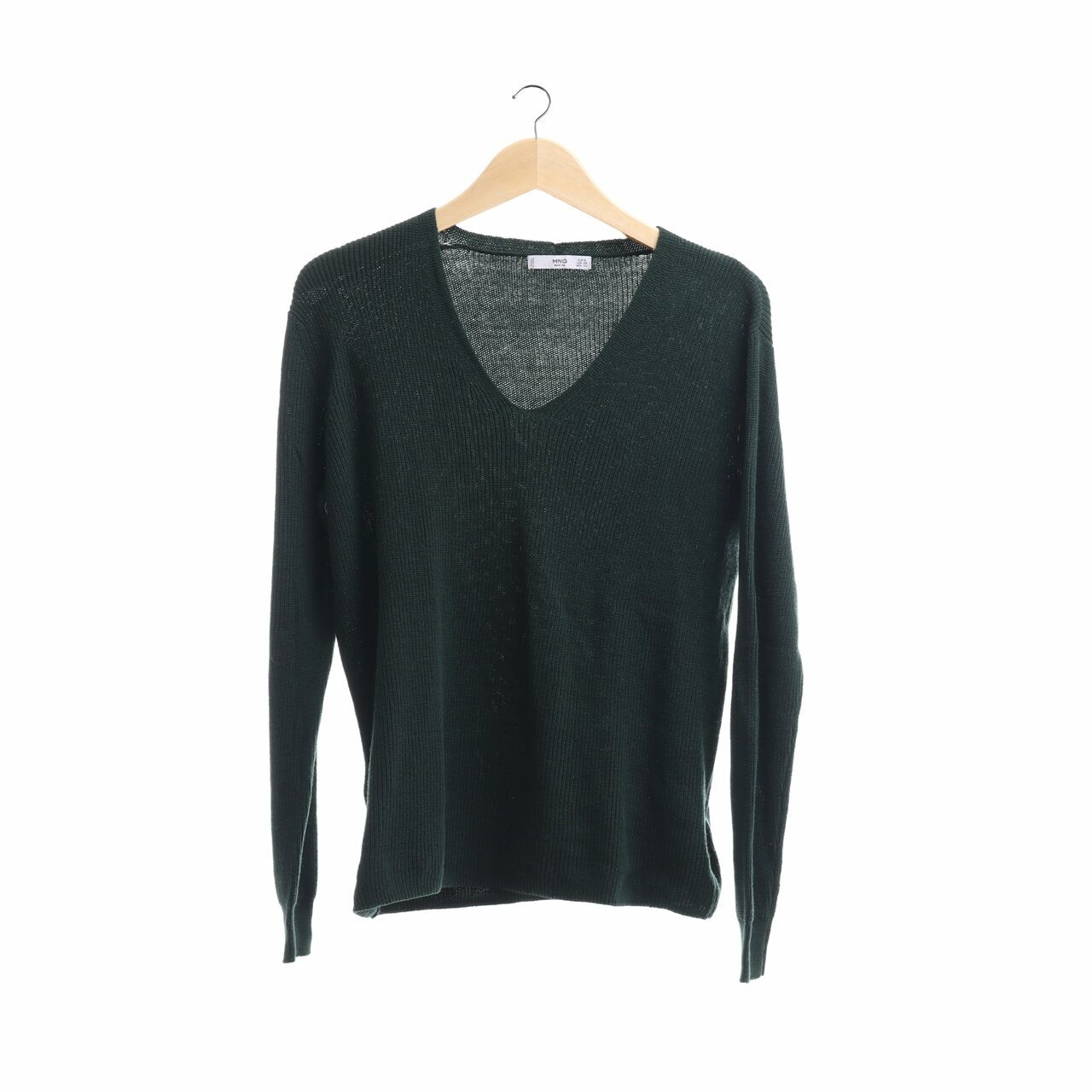 Mango Emerald Green Knit Blouse